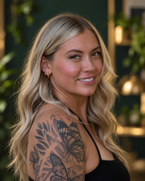 AI-assisted studio portrait of Val